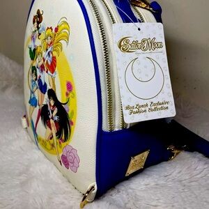 Pretty Sailor Moon Sailor Guardians & Black Moon Reverisible Mini Backpack NWT